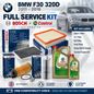BMW 3 SERIES 320d SPORT F30 2011-2016 FULL BOSCH SERVICE FILTER KIT + CASTROL 6L