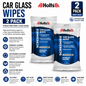 2x Holts Screenies Car Glass Wipes Easy Cleaning Interior Removes Stubborn Dirt