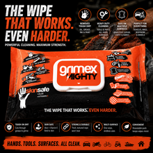 Grimex Mighty Disposable Wipes XXL+ Size - Pack of 40 - 40x25cm - Skin Safe