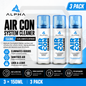 3 x ALPHA Air Con Cleaner 150ml - Car Sanitiser & Deodoriser -  FRESH SCENT