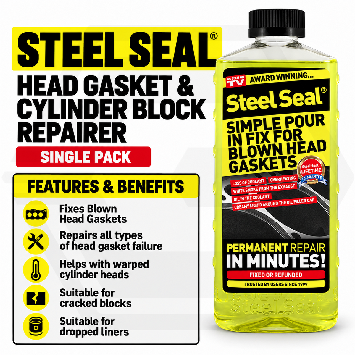 STEEL SEAL Repair & Fixes Blown Head Gaskets, Cylinder Heads & Seals Damage