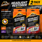 2 ArmorAll Car Headlight Restorer & Sealant Wipes - Removes Oxidisation No Tools
