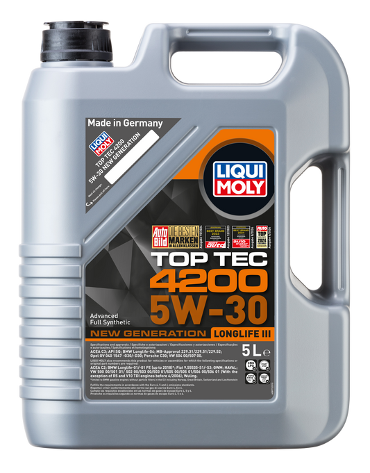 Top Tec 4200 5W30 New Gen Longlife 5 Litres