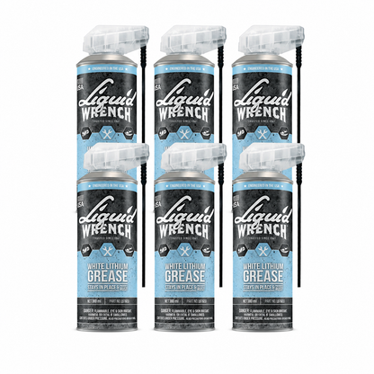 Liquid Wrench White Lithium Grease Smart Straw 400ml (PACK OF 6)