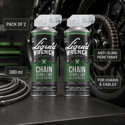 Liquid Wrench Chain & Cable Lube Smart Straw 400ml (PACK OF 2)