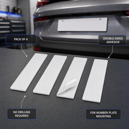 10 X Number Plate Sticky Pads Double Sided Self Adhesive Strong Weatherproof