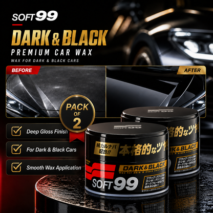 2 x SOFT99 Dark & Black Wax JDM 300g