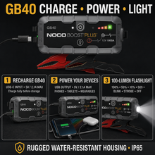 12V Portable Jump Starter 1000A – Emergency Battery Booster & Power Bank
