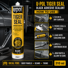 U-POL Tiger Seal TIG/NB Polyurethane Adhesive Sealant Black Cartridge 310ml