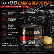 Soft99 Cire foncée et noire brillante et protection de peinture 300 g JDM