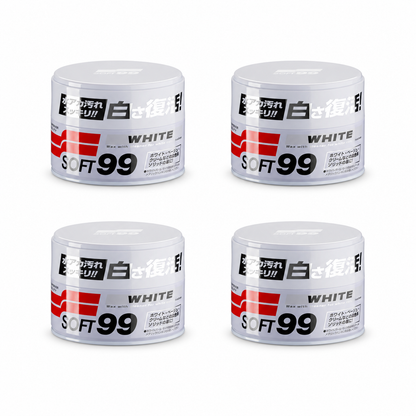 Cire blanche Soft99 300 g, brillant profond et protection de la peinture.