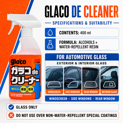 Soft99 Glaco de Cleaner Nettoyant pour vitres et revêtement hydrofuge 400 ml