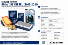 BMW 218 DIESEL 2015 to 2021 Blue Print Service Kit with Oil