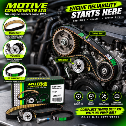 TBK4973 Timing Belt Kit With Oil Pump Belt + TCG032 Timing Cover