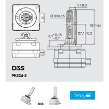 D3S Xenon Headlamp Bulb – E-Marked HID Car Headlight Replacement