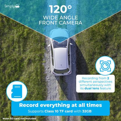 Front & Rear Dash Camera – Dual Lens Car Dash Cam