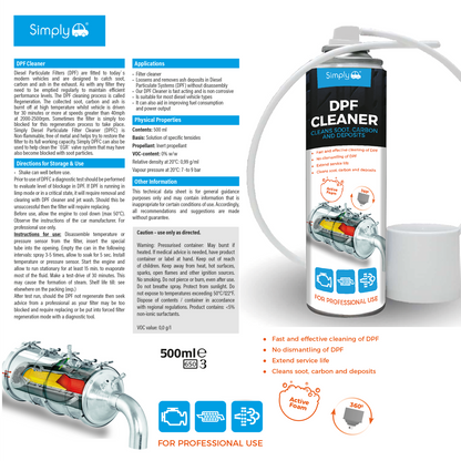 DPF Cleaner Spray 500ml – Diesel Particulate Filter Cleaning & Regeneration Treatment