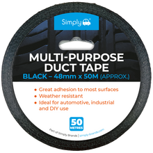 Black Duct Tape 48mm x 50m  – Heavy Duty Multi-Purpose Repair Tape