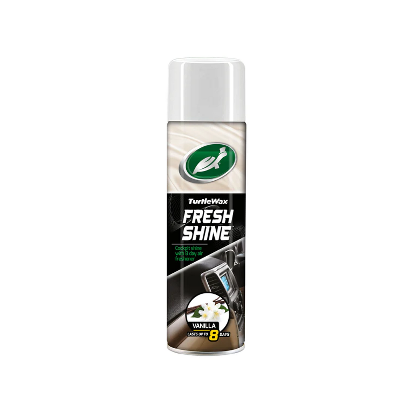Turtle Wax Fresh Shine Intérieur de voiture Garniture de cockpit Tableau de bord propre 500 ml VANILLE