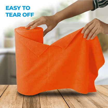 Roll of 50 Microfibre Cloths 30x30cm – Car Cleaning Towels