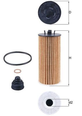 BMW 218 DIESEL 2015 to 2021 Mahle Service Kit with Oil
