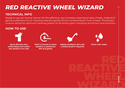 ALPHA Detailing Red Reactive Wheel Wizard Cleaner Spray 500ml