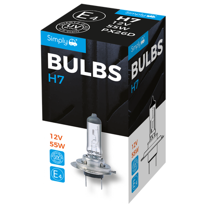 H7 12V 55W Halogen Headlight Bulb – S499 Car Headlamp Replacement