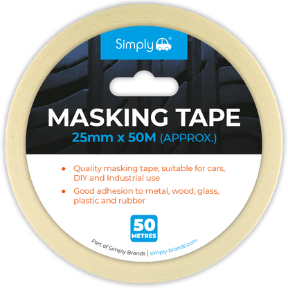 25mm x 50m Multi-Purpose Masking Tape – Car Paint and DIY Projects