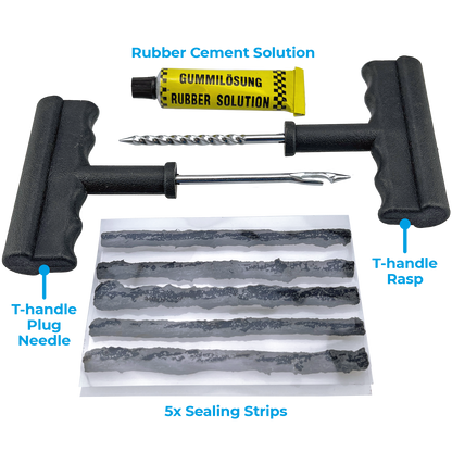 8-Piece Wheel Tyre Repair Kit – Emergency Puncture Repair Set