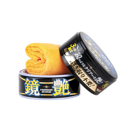 Soft99 Mirror Shine Wax Dark 200G - Facile à utiliser - Brillant et déperlant à l'eau