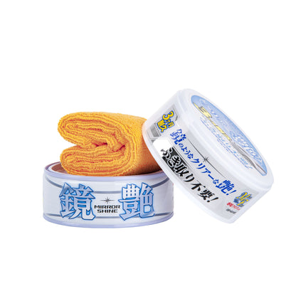Soft99 Mirror Shine Wax Light 200 g – Facile à utiliser – Brillant et déperlant à l'eau