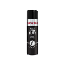 Simoniz Peinture Acrylique Noir Satiné en Aérosol 500 ml Finition Lisse
